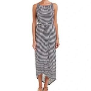CAbi Navy Blue&White Stripe Maxi Dress Sz.M